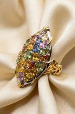 Zonder minimumprijs - Ring Zilver - 6.39ct. tw. Saffier, Nieuw