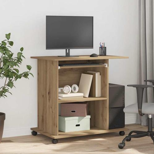 vidaXL Computerbureau 80x50x75 cm bewerkt hout artisanaal, Huis en Inrichting, Bureaus, Nieuw, Verzenden