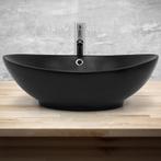Wastafel - Keramiek - 59x38x19 cm - Zwart - ML-Design •, Doe-het-zelf en Verbouw, Sanitair, Verzenden, Zo goed als nieuw