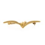 Vintage gouden fantasie broche (gouden broche, geelgoud), Sieraden, Tassen en Uiterlijk, Broches, Ophalen of Verzenden, Gebruikt
