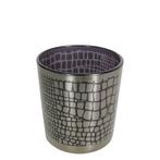 Theelichthouder zilver croco small 8cm*, Huis en Inrichting, Verzenden, Nieuw