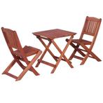 vidaXL 3-delige Bistroset voor kinderen massief, Tuin en Terras, Verzenden, Nieuw, Hout