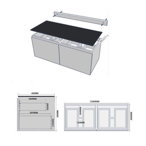 Badmeubel Casajoy Bold Topblad Wit Onderkast 120 cm Met, Doe-het-zelf en Verbouw, Sanitair, Ophalen of Verzenden