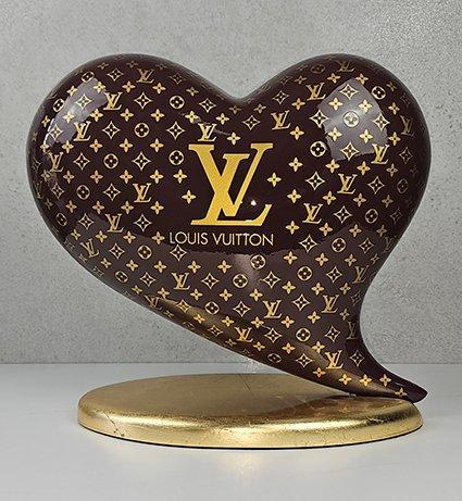 ArtBrut by Ann - Heart Louis Vuitton, Antiek en Kunst, Kunst | Designobjecten
