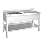 GGM Gastro | Spoeltafel PREMIUM - 1400x700mm - met |, Verzenden, Nieuw in verpakking, RVS Meubilair