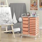 COSTWAY Rolwagen met 12 stapelbare laden, ladewagen, rolcont, Huis en Inrichting, Verzenden, Zo goed als nieuw