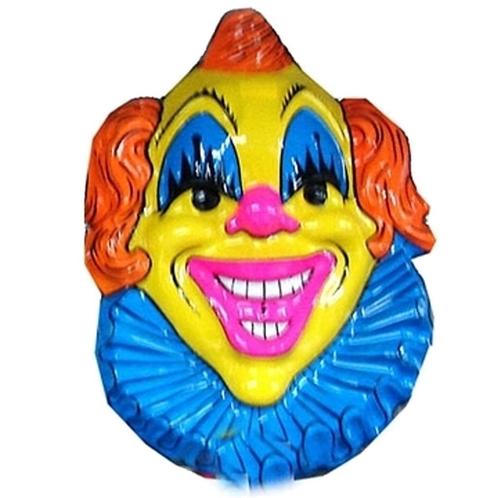 Clown carnaval thema wanddecoratie 60 cm geel met blauw/ge.., Hobby en Vrije tijd, Feestartikelen, Verzenden