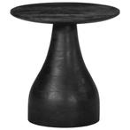 vidaXL Bijzettafel Ø40x40 cm massief mangohout zwart, Verzenden, Nieuw