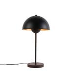 Retro tafellamp mushroom zwart met goud - Magnax, Nieuw, Overige materialen, Retro, 50 tot 75 cm