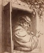 Adriaen van Ostade (1610-1685) - Fumatore alla Finestra