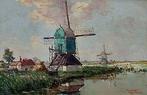 Willem Horselenberg ( 1881-1961 ) - Landschap met bootje en, Antiek en Kunst, Kunst | Schilderijen | Klassiek