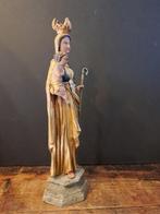 Houten Beeld - Van Madonna Maagd Maria Met Kindje Jezus -, Antiek en Kunst