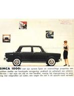 1963 SIMCA 1000 BROCHURE NEDERLANDS, Nieuw, Author