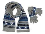Winterset 2-delig - Hartjes - Grijs-Blauw, Verzenden, Nieuw