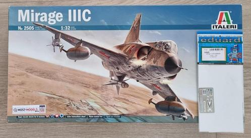 Italeri 2505 Mirage IIIC 1:32 (SEALED) + Eduard seat belts, Hobby en Vrije tijd, Modelbouw | Vliegtuigen en Helikopters, Italeri