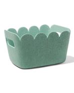 HEMA Mand 20x12cm vilt donkergroen, Verzenden, Nieuw