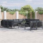 vidaXL Tuin Sofa Set 11 pcs Antraciet Staal, Tuin en Terras, Tuinsets en Loungesets, Verzenden, Nieuw