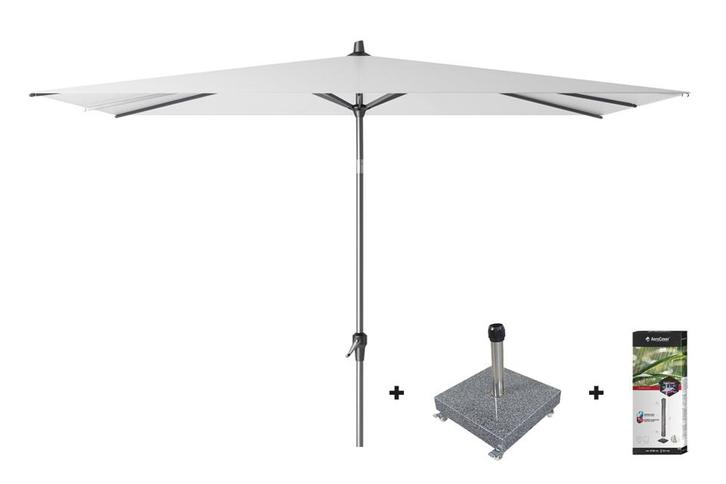 Platinum Riva stokparasol 3x2 - White met voet en hoes, Tuin en Terras, Tuinsets en Loungesets, Nieuw, Overige materialen, Verzenden