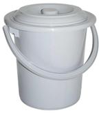 Curver Camping Toiletemmer met Deksel - 5 l - Ø 23,5 cm -, Caravans en Kamperen, Ophalen of Verzenden, Zo goed als nieuw