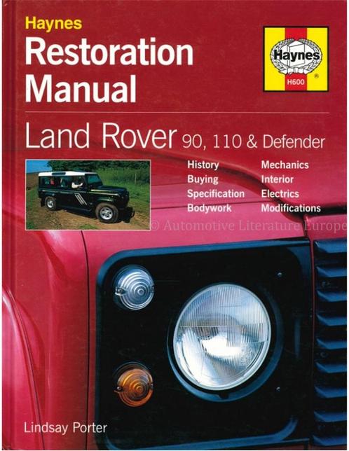 RESTORATION MANUAL, LAND ROVER 90, 110 & DEFENDER, Boeken, Auto's | Boeken