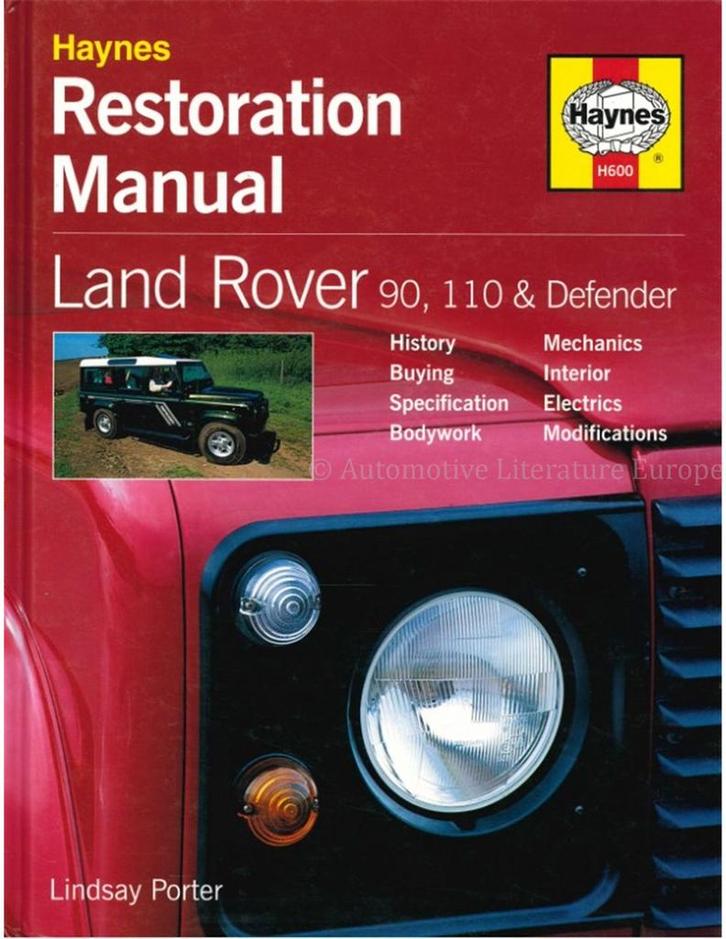 RESTORATION MANUAL, LAND ROVER 90, 110 & DEFENDER, Boeken, Auto's | Boeken