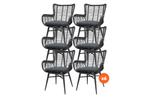 VDG Set van 6 - Jasmine dining tuinstoel - Black, Tuin en Terras, Tuinsets en Loungesets, Verzenden, Nieuw, Overige materialen