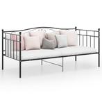 vidaXL Slaapbank metaal zwart 90x200 cm, 90 cm, Eenpersoons, Verzenden, Zwart