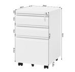 Afsluitbare archiefkast met 3 laden op wielen, Huis en Inrichting, Verzenden, Nieuw