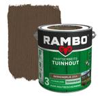 Rambo Pantserbeits Tuinhout Zijdeglans Berkengrijs 2.5L, Verzenden, Nieuw, Beits, Grijs
