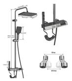 Slimme Douchekraan met LCD Display en Piano Knoppen, Verzenden, Nieuw