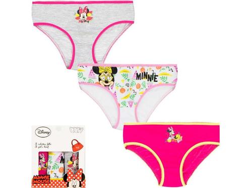 3 Pack Meisjes slips - Minnie Mouse - Roze-Wit-Grijs, Kinderen en Baby's, Kinderkleding | Schoenen en Sokken, Verzenden