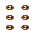 Set van 6 Inbouwspot donkerbrons rond draai en kantelbaar -, Huis en Inrichting, Nieuw, Metaal of Aluminium