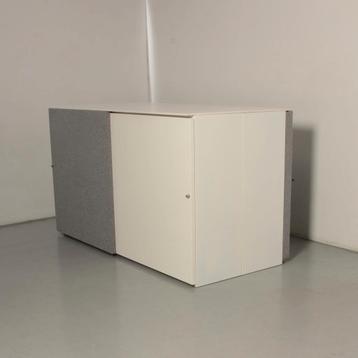 Gispen akoestische schuifdeurkast, wit, 120 x 208 cm, incl. beschikbaar voor biedingen