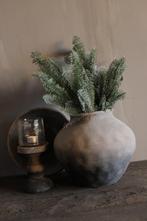 Stenen ronde bol kruik Reuben grey/brown 28 x 28 cm, Ophalen of Verzenden, Nieuw