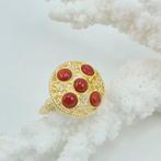 Bloedkoraal - Zilver, Verguld - Ring - CORALLO MEDITERRANEO