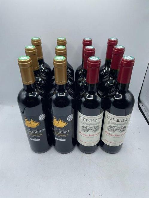 6x 2019 Château Lestage Montagne Saint-Emilion - 6x 2018, Verzamelen, Wijnen