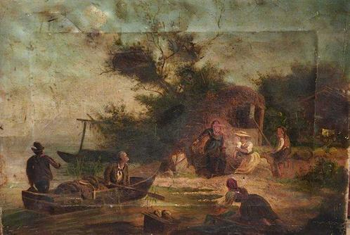 Europese school (XIX) - Escena costumbrista, Antiek en Kunst, Kunst | Schilderijen | Klassiek