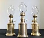 Olielamp - Drie mooie oude Franse olielampen - Lampe Olympe