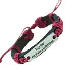Fako Bijoux® - Armband - Leder - Together We Make a, Sieraden, Tassen en Uiterlijk, Armbanden, Verzenden, Nieuw