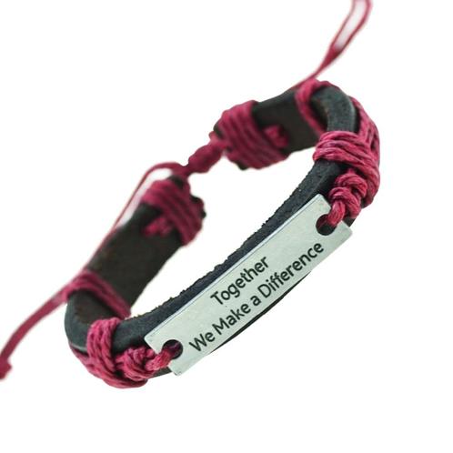 Fako Bijoux® - Armband - Leder - Together We Make a, Sieraden, Tassen en Uiterlijk, Armbanden, Verzenden