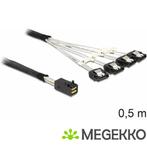 Delock 83392 kabel Mini SAS HD SFF-8643 > 4 x SATA 7-polig, Nieuw, Verzenden