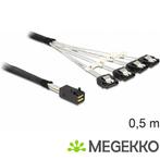 Delock 83392 kabel Mini SAS HD SFF-8643 > 4 x SATA 7-polig, Computers en Software, Overige Computers en Software, Verzenden, Nieuw