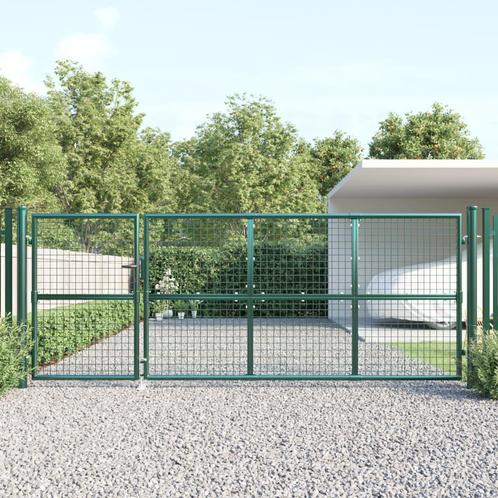 vidaXL Tuinpoort 350x175 cm gaas en gegalvaniseerd staal, Tuin en Terras, Tuinpoorten, Nieuw, Verzenden