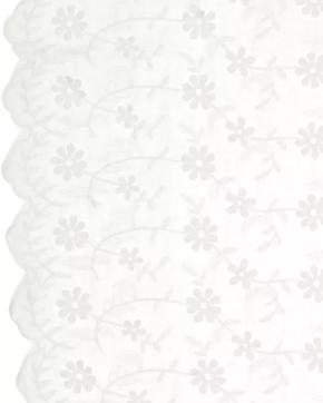 Broderie Katoen Madeliefjes Gebroken Wit, Hobby en Vrije tijd, Stoffen en Lappen, Wit, Nieuw