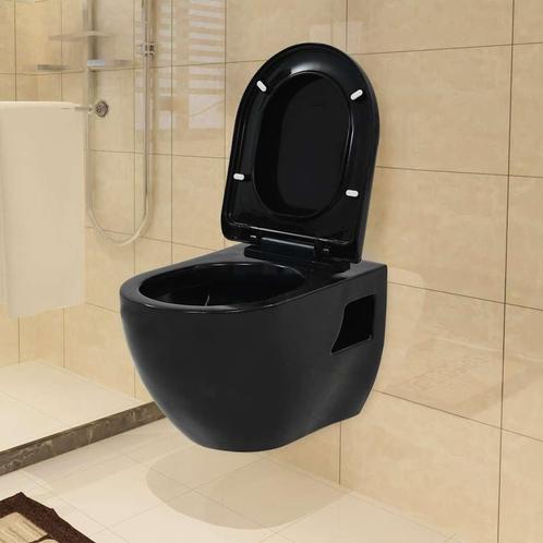 Wandtoilet Zwart | OP=OP | Goedkoop Toilet!, Doe-het-zelf en Verbouw, Sanitair, Nieuw, Steen, Toilet, Ophalen of Verzenden