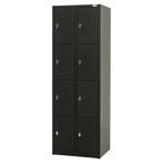 Nieuwe metalen locker | 8 deurs - 2 delig | kluisjes | zwart