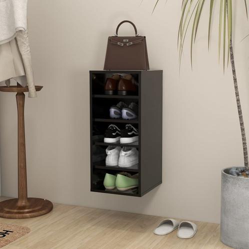 vidaXL Schoenenkast 31,5x35x70 cm spaanplaat zwart, Huis en Inrichting, Kasten | Schoenenrekken, Nieuw, Verzenden
