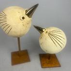 Ewa Budzowska - sculptuur, NO RESERVE- 2 BIRDS - 18 cm -