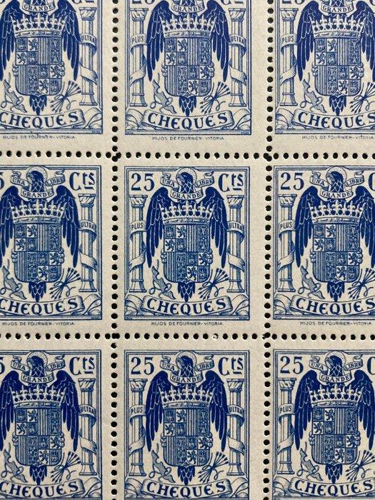 Spanje - Fiscales. Spanje. Volledig vel 100 postzegels., Postzegels en Munten, Postzegels | Europa | Spanje