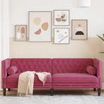 vidaXL Driezitsbank Chesterfield-stijl met bolsters fluweel, Huis en Inrichting, Banken | Bankstellen, Verzenden, Nieuw, Driepersoons